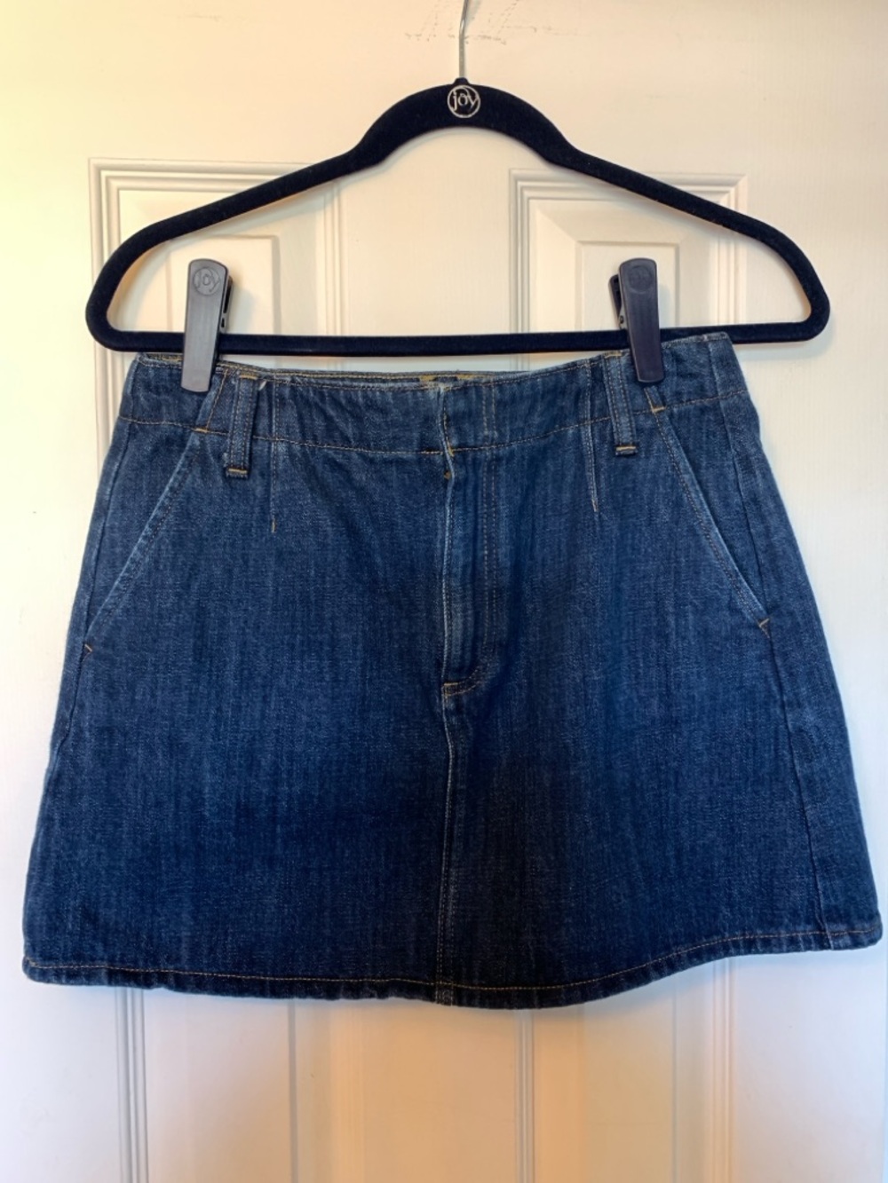 J. Crew Dark Blue Denim A-Line Mini Skirt 27waist